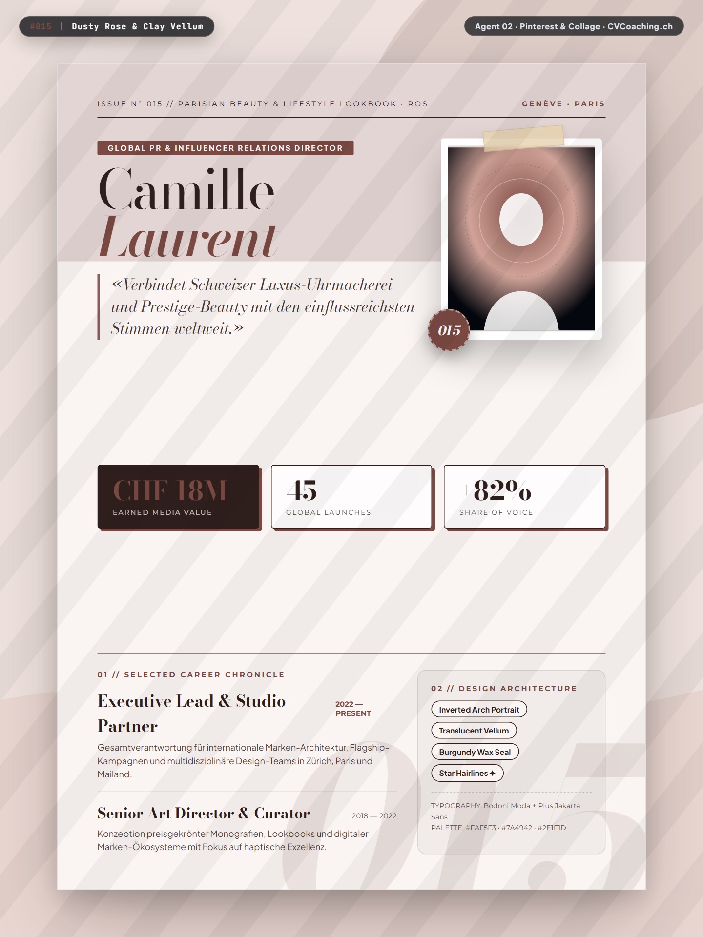 #015 Dusty Rose & Clay Vellum – Stacked Clay Arches, Frosted Vellum & Burgundy Wax Seal